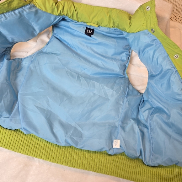 Vintage Gap Down-filled Puffer Vest Green Size M Pockets Lightweight EUC - Picture 8 of 11